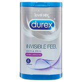 Durex Invisible Feel Condoms Extra Thin Extra Lubricated 8 Pack Condoms